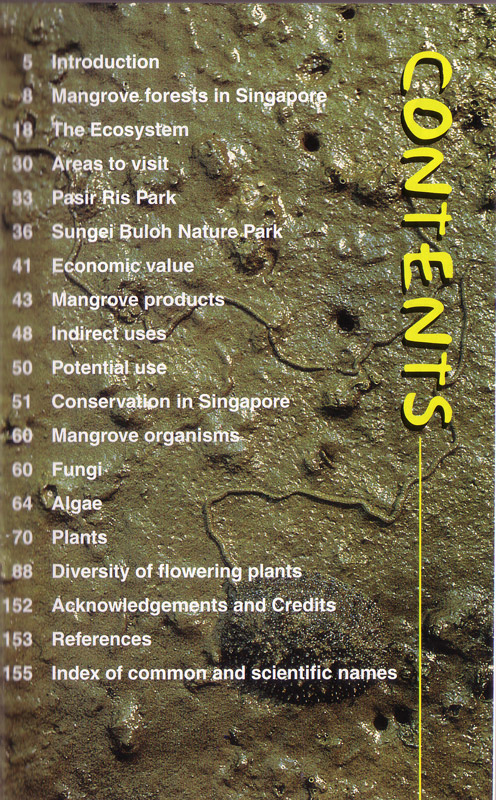 A Guide to the Mangroves of Singapore 1 - inhaltsverzeichnis